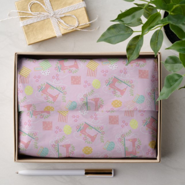 Papel De Seda Adoro Sewing Machine Pink (Presente)