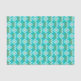 Papel De Seda África Kente Dark Aqua Teal Blue Diamond