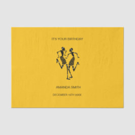 Papel De Seda Africano, Silhouette Joy Dance Orange Aniversário