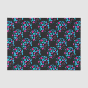 Papel De Seda Afro Diva Turquesa & Rosa Quente