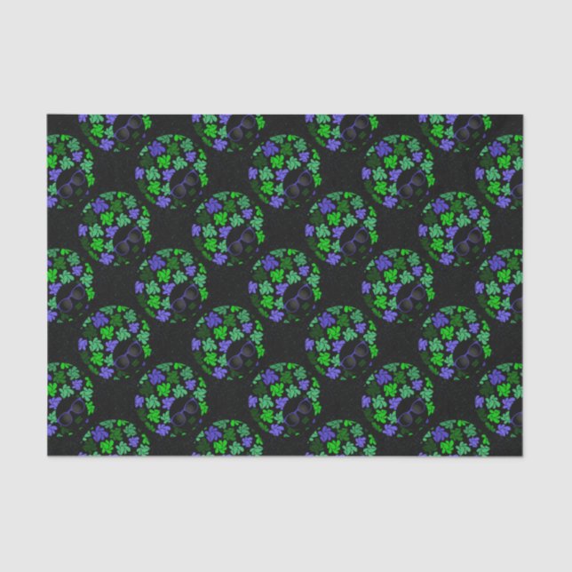 Papel De Seda Afro Diva Verde & Azul (Frente )