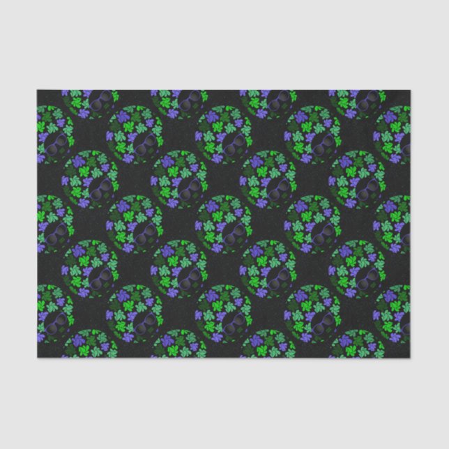 Papel De Seda Afro Diva Verde e Azul (Frente )