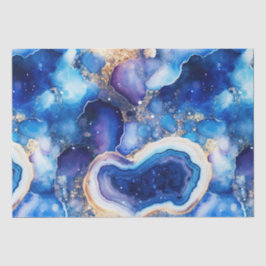 Papel De Seda Ágata Celestial | Padrão de Pedra de Geodo Abstrat