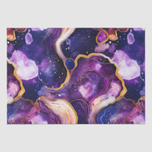 Papel De Seda Ágata Celestial Padrão Mineral Abstrato Cósmico