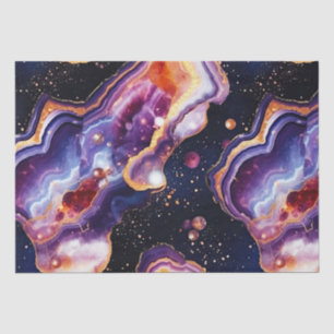 Papel De Seda Ágata Celestial Pedra da Galáxia Cósmica