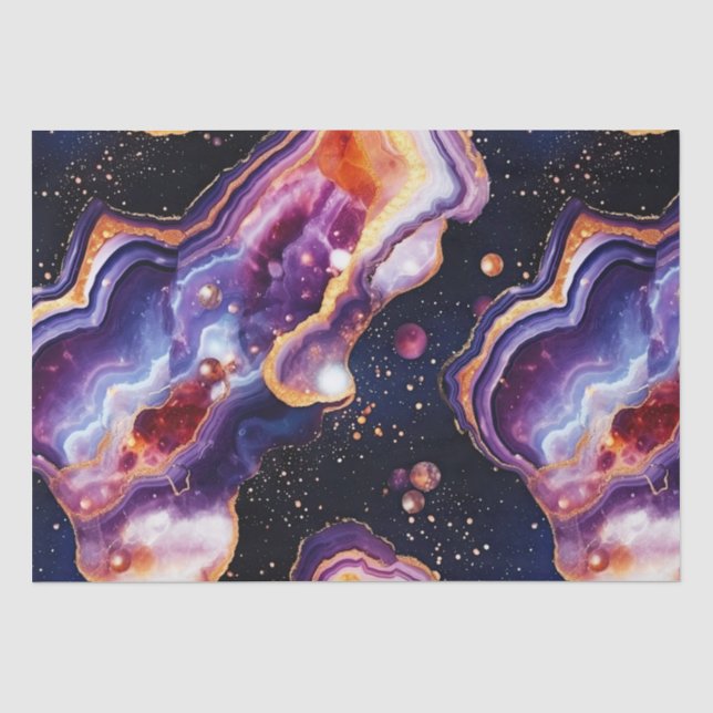 Papel De Seda Ágata Celestial | Pedra da Galáxia Cósmica (Frente )
