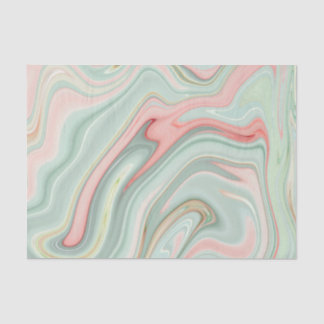 Papel De Seda Ágata/mármore verde e rosa