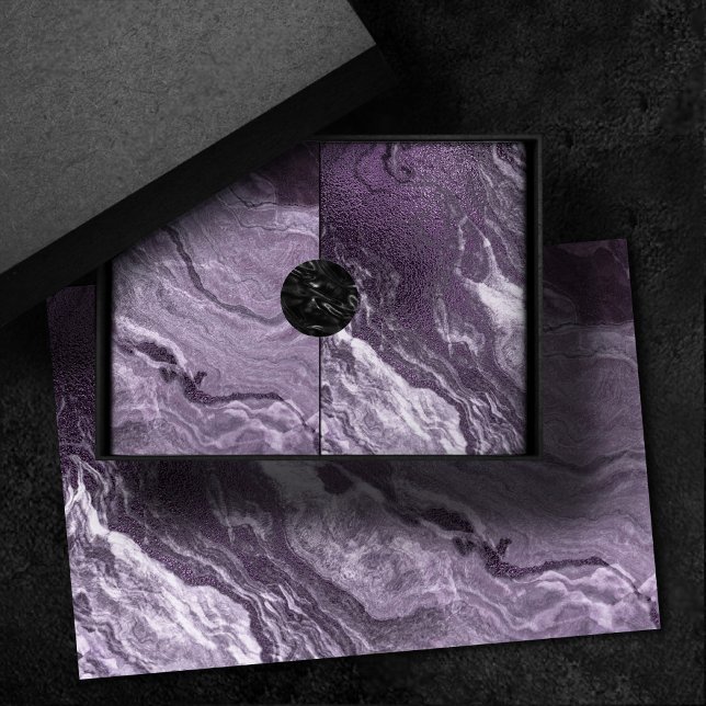 Papel De Seda Agato roxo cristalalizado | Pedra Marmorizada Mood (Criador carregado)