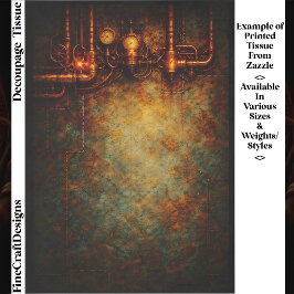 Papel De Seda Aged Steampunk Industrial Background FG9 Decoupage