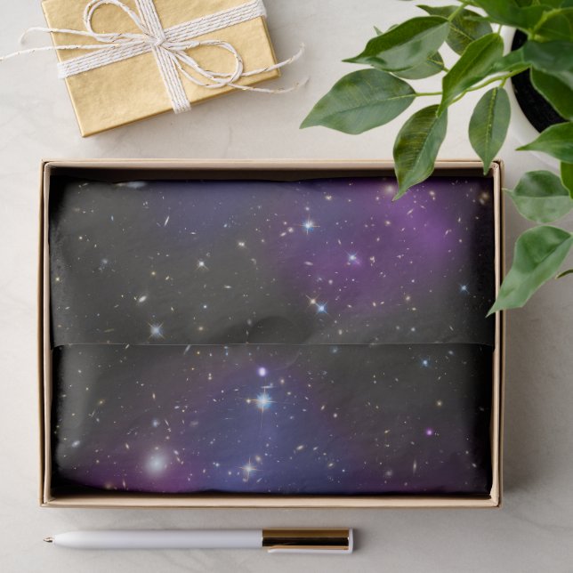 Papel De Seda Aglomerado Galáctico Roxo Celestial (Presente)