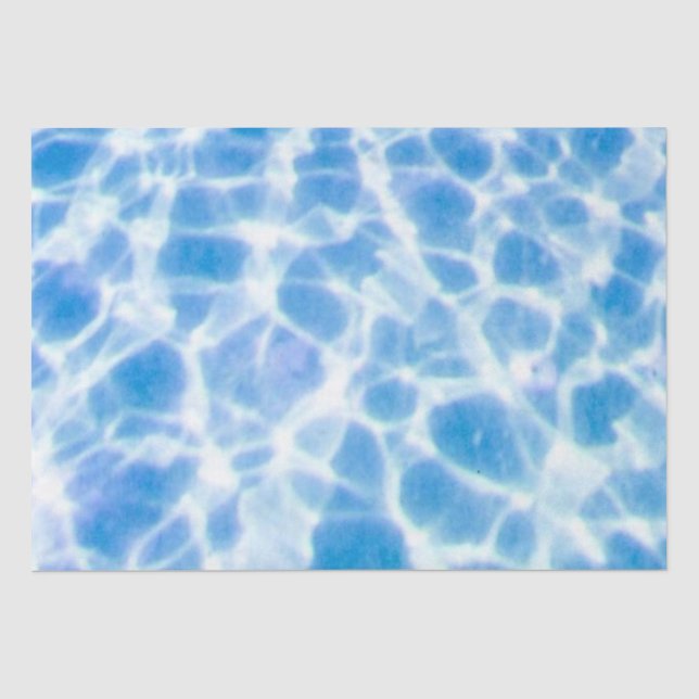 Papel De Seda Água Azul Aplicada (Frente )