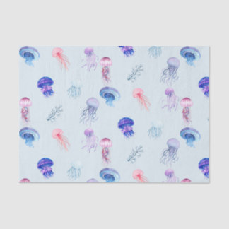 Papel De Seda Água Azul - Mistura de Cores de Água