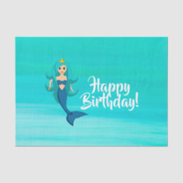 Papel De Seda Água do oceano da princesa da Sereia