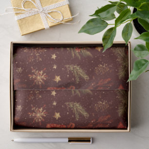 Papel De Seda Água-forte de Férias de Natal Pinheiro Berry