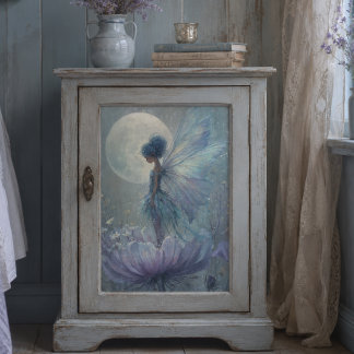 Papel De Seda Água-forte Fantasia Fada Azul Decoupage