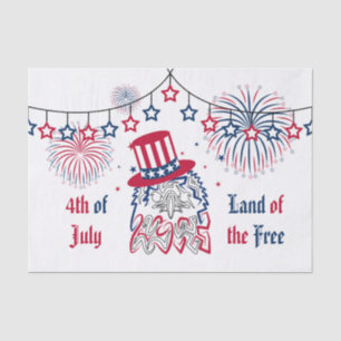 Papel De Seda Águia Americana do Dia da Independência em 4 de ju