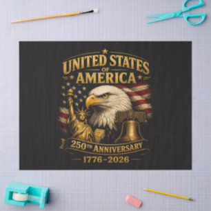 Papel De Seda Águia do 250º Aniversário dos Estados Unidos da Am