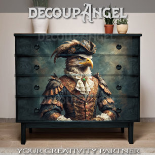 Papel De Seda Águia Napoleônica no Uniforme do General - Decoupa