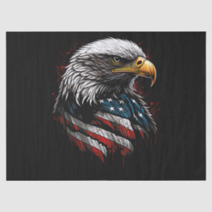 Papel De Seda Águia Patriótica EUA Bandeira Americana 4 de Julho
