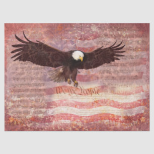 Papel De Seda Águia Patriótica Nós, o Povo, Decoupage