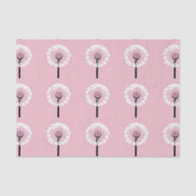 AI Art White Dandelions Rosa Tema