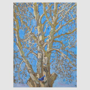 Papel De Seda Akseli Gallen-Kallela - Crack Willow e Blue Bird