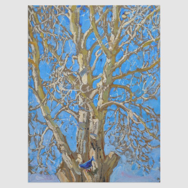 Papel De Seda Akseli Gallen-Kallela - Crack Willow e Blue Bird (Criador carregado)