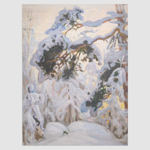 Papel De Seda Akseli Gallen-Kallela - Floresta no inverno