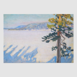 Papel De Seda Akseli Gallen-Kallela - Lago Ruovesi no inverno