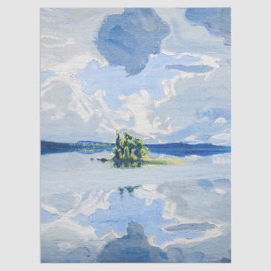 Papel De Seda Akseli Gallen-Kallela - Nuvens acima de um lago