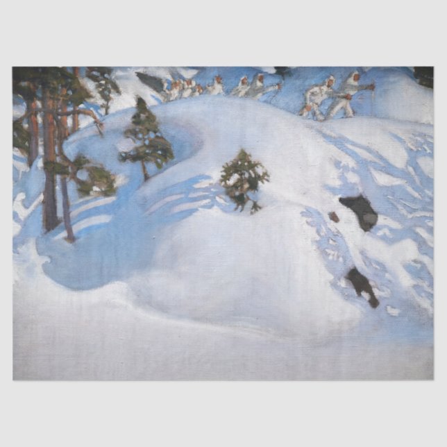 Papel De Seda Akseli Gallen-Kallela - Visão de fevereiro (Frente )