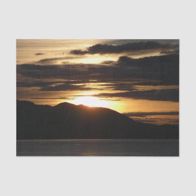 Papel De Seda Alaskan Sunset III Linda Fotografia do Alasca (Frente )