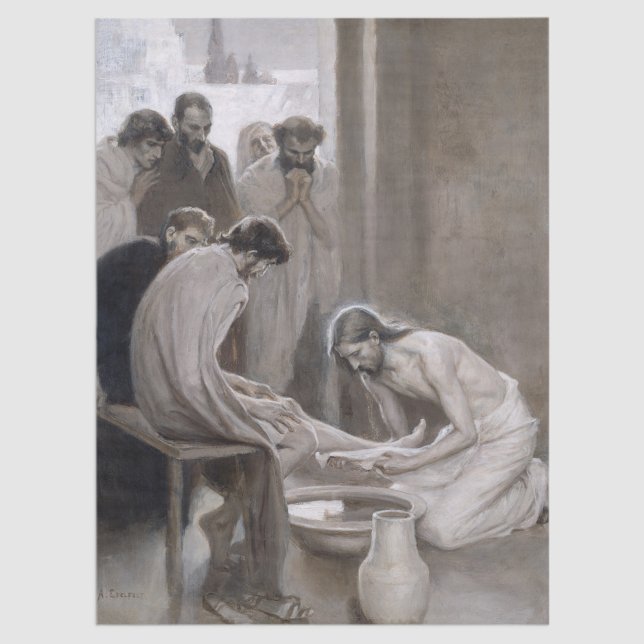 Papel De Seda Albert Edelsense - Jesus Lavando Pés Discípulos (Criador carregado)