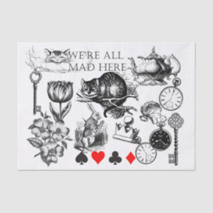 Papel De Seda alcaçuz clássico de cheshire na arte maravilhosa