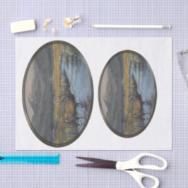 Papel De Seda Alce Dourado - Oval