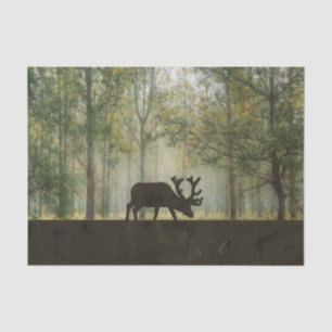 Papel De Seda Alces na ilustração da floresta