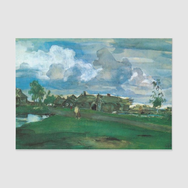 Papel De Seda Aldeia Russa Valentin Serov (Frente )