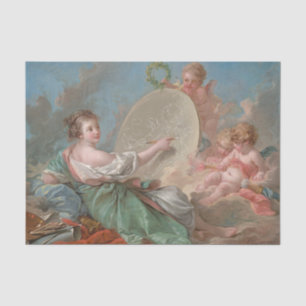 Papel De Seda Alegoria da Pintura por Francis Boucher