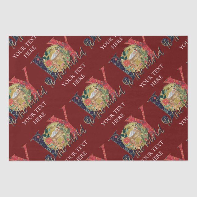 Papel De Seda Alegria De Natal À Natividade Mundial  (Frente )