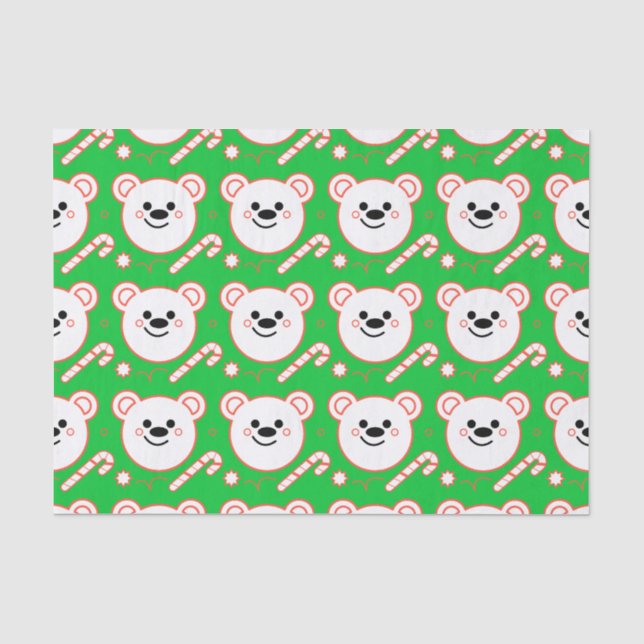 Papel De Seda Alegria de Urso Polar (Frente )