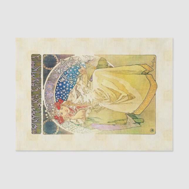 Papel De Seda Alfons Mucha Princezna 1911 Hyacinta (Frente )