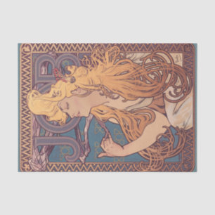Papel De Seda Alfonse Mucha Job Art Nouveau mulher