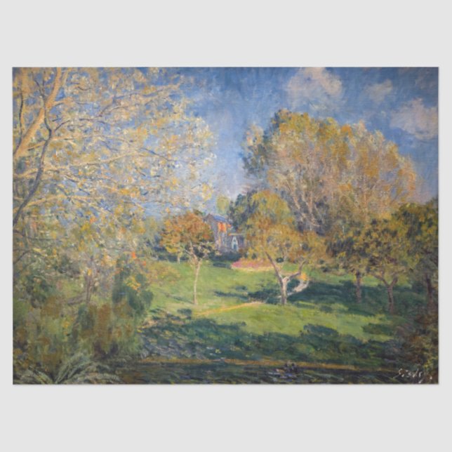 Papel De Seda Alfred Sisley - O Jardim de Hoschede, Montgeron (Frente )