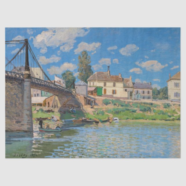 Papel De Seda Alfred Sisley - Ponte em Villeneuve-la-Garenne (Frente )
