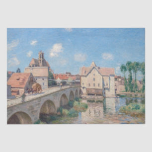 Papel De Seda Alfred Sisley trabalho de arte - Le Pont de Moret