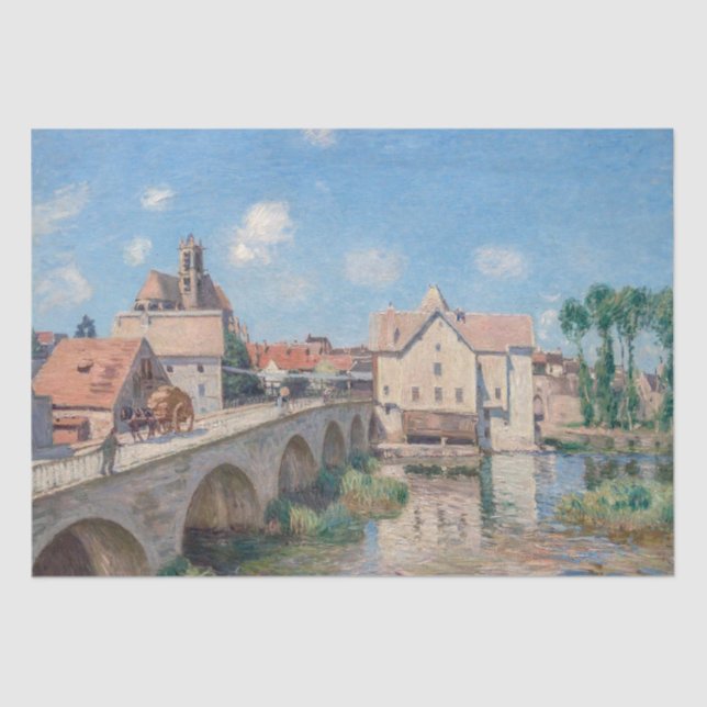 Papel De Seda Alfred Sisley trabalho de arte - Le Pont de Moret (Frente )