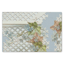 Papel De Seda Algo Azul Vintage Esquece-Me-Nozes