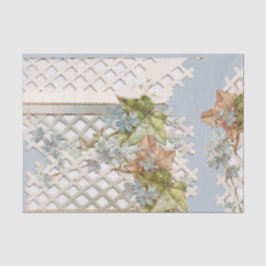 Papel De Seda Algo Azul Vintage Esquece-Me-Nozes