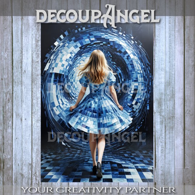 Papel De Seda Alice Através do Portal Decoupage (Criador carregado)