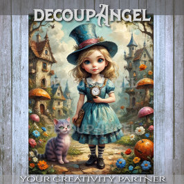 Papel De Seda Alice Bonita no País das Maravilhas e na Desnute d